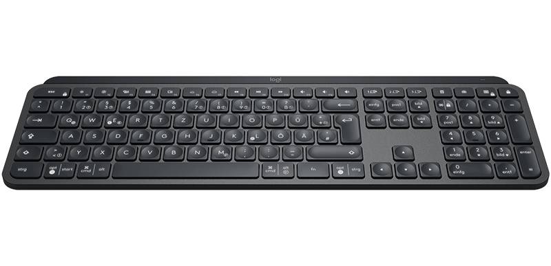 Logitech MX Keys Bluetooth® Tastatur Deutsch, QWERTZ Graphit Beleuchtet, Ergonomisch, Multipair-Funktion-3