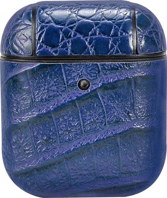 TERRATEC Air Box - Tasche für Kopfhöhrer - Polycarbonat - croco blue - für Apple AirPods (1. Generation, 2. Generation)-3
