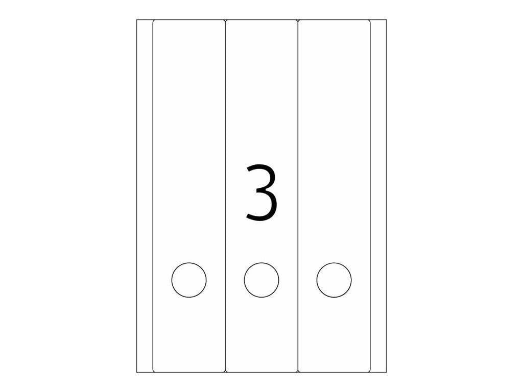 HERMA Special - Papier - matt - selbstklebend, entfernbarer Klebstoff - weiß - 61 x 297 mm 75 Etikett(en) (25 Bogen x 3)-1