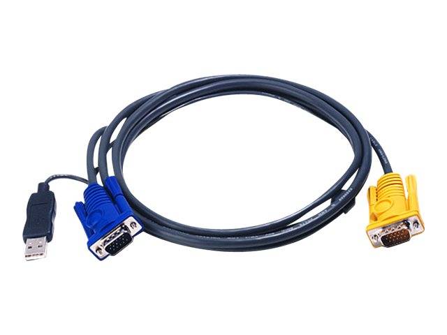ATEN KVM Anschlusskabel [1x VGA-Stecker, USB 1.1 Stecker A - 1x SPHD-18-Stecker] 1.80 m Schwarz-1