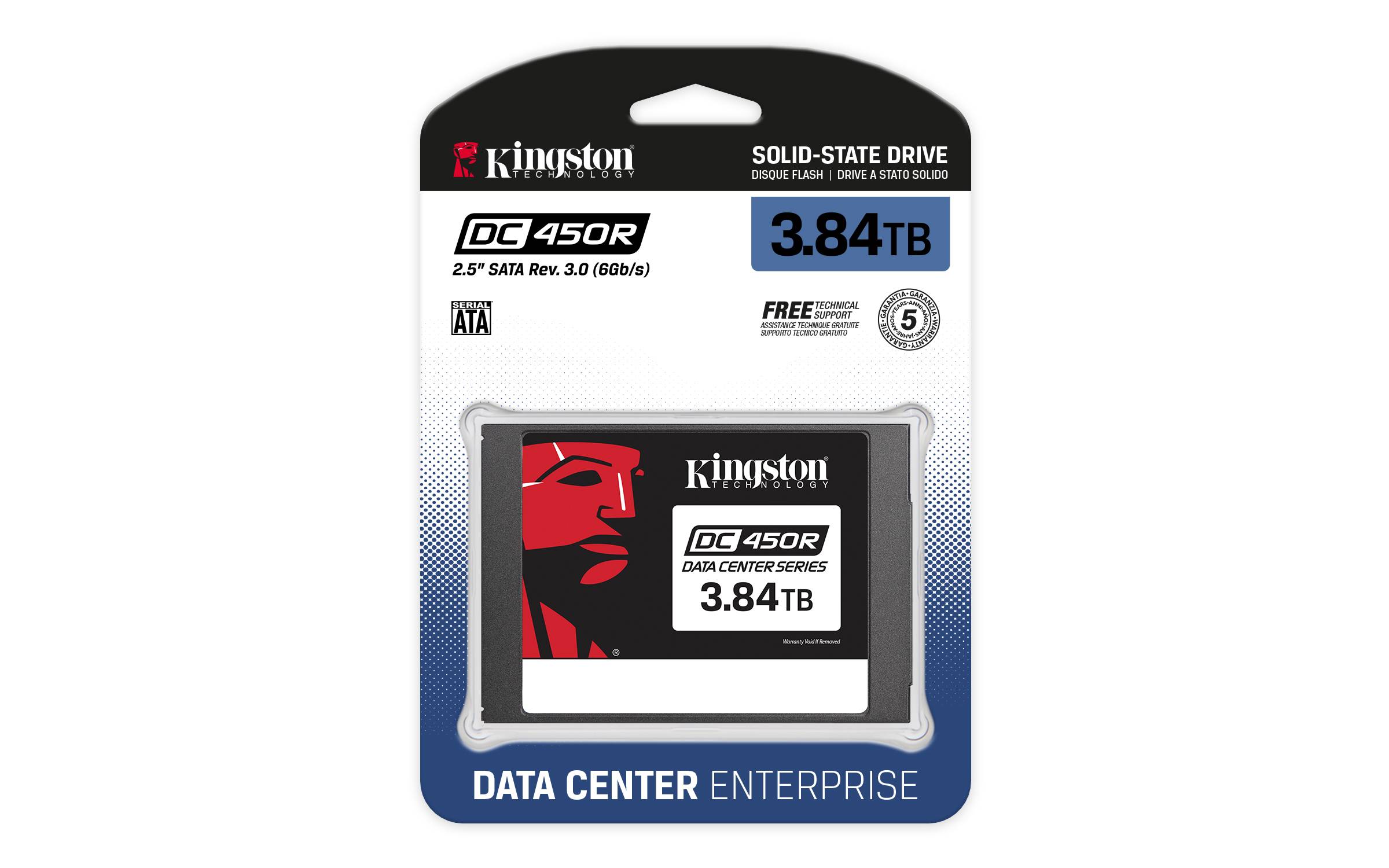 Kingston Data Center DC450R - Solid-State-Disk - verschlüsselt - 3.84 TB - intern - 2.5" (6.4 cm)-3