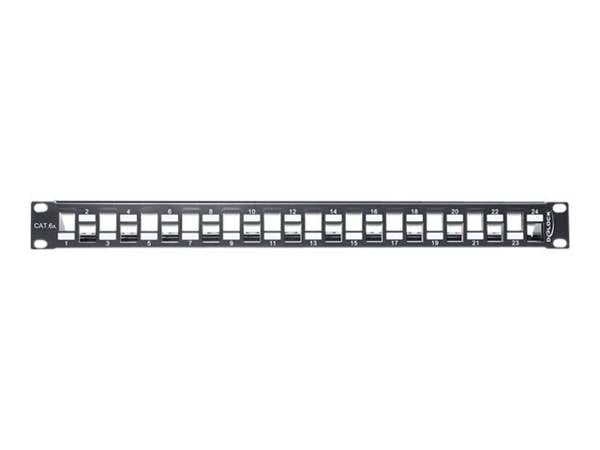 Delock 19? Keystone Patchpanel 24 Port abgestuft schwarz