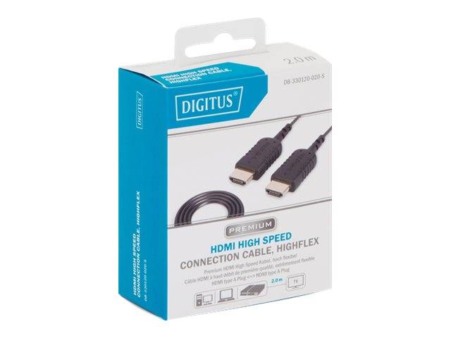 DIGITUS - HDMI High Speed Verbindungskabel mit Ethernet, Typ A, hoch flexibel-1