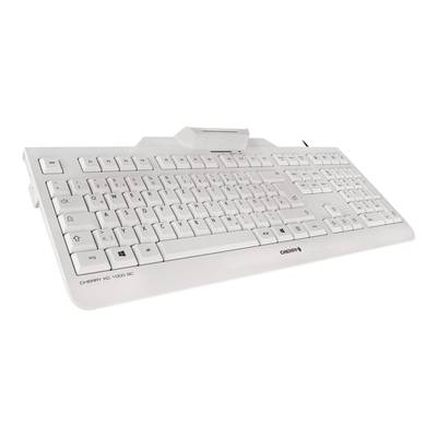 KC Weiß, kaufen USB CHERRY Tastatur Grau 1000 Deutsch, SC Chipkarten-Leser QWERTZ