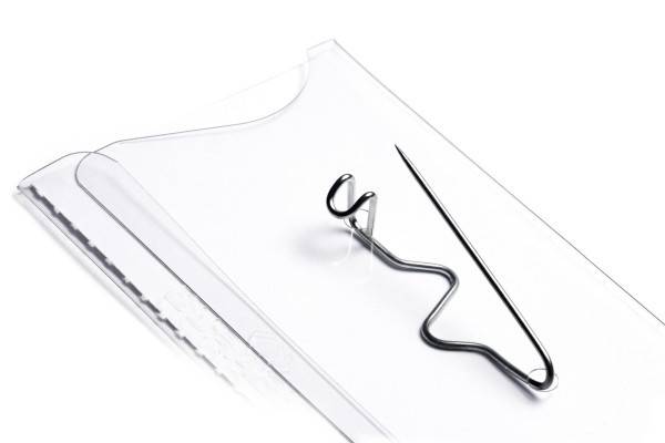 DURABLE - Namensschild - für 40 x 75 mm - Clip, Nadel - durchsichtig (Packung mit 50)-5