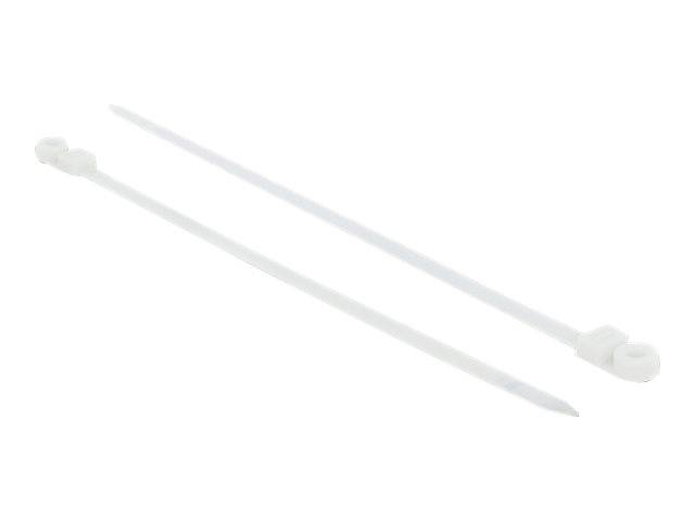 Delock Cable Tie with Fastening Eyelet - Kabelbinder - 30 cm - weiß (Packung mit-2