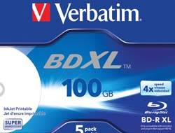 Verbatim - 5 x BD-R XL - 100 GB 4x - mit Tintenstrahldrucker bedruckbare Oberfläche - Jewel Case (Schachtel)-4