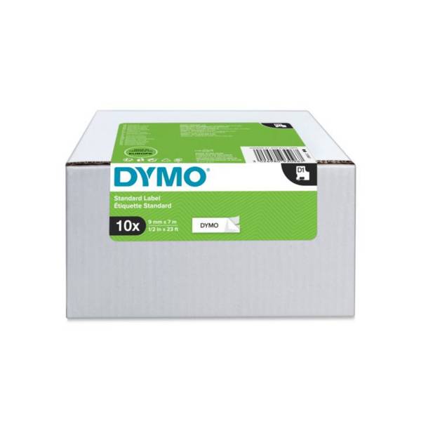 DYMO D1 - Selbstklebend - Schwarz auf Weiß - Rolle (0,9 cm x 7 m)