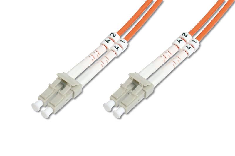 Digitus DK-2533-03 Glasfaser LWL Anschlusskabel 3.00 m Orange [1x LC-Stecker - 1x LC-Stecker] 50/125 µ Multimode OM2-2
