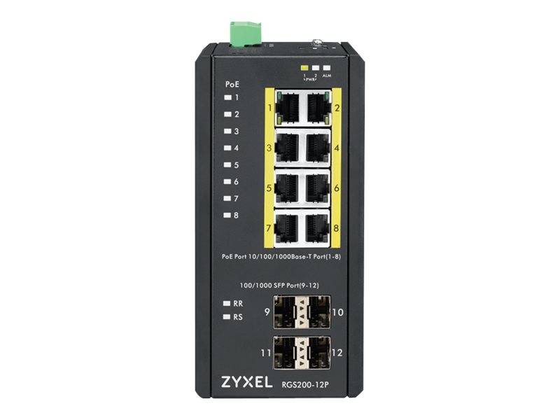 ZyXEL RGS200-12P - Switch - managed - 8 x 10/100/1000 (PoE+)-0