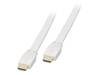 Lindy 41165 Standard-HDMI®-Kabel Flachkabel weiß 7,5m