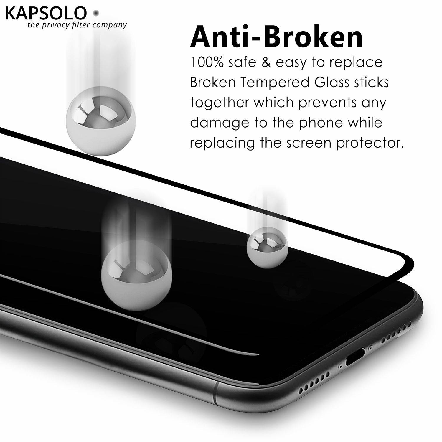 KAPSOLO Displayschutzglas Apple iPhone 12 mini vollflächiges Displayschutz - Temperglas, 3D schutzglas-1