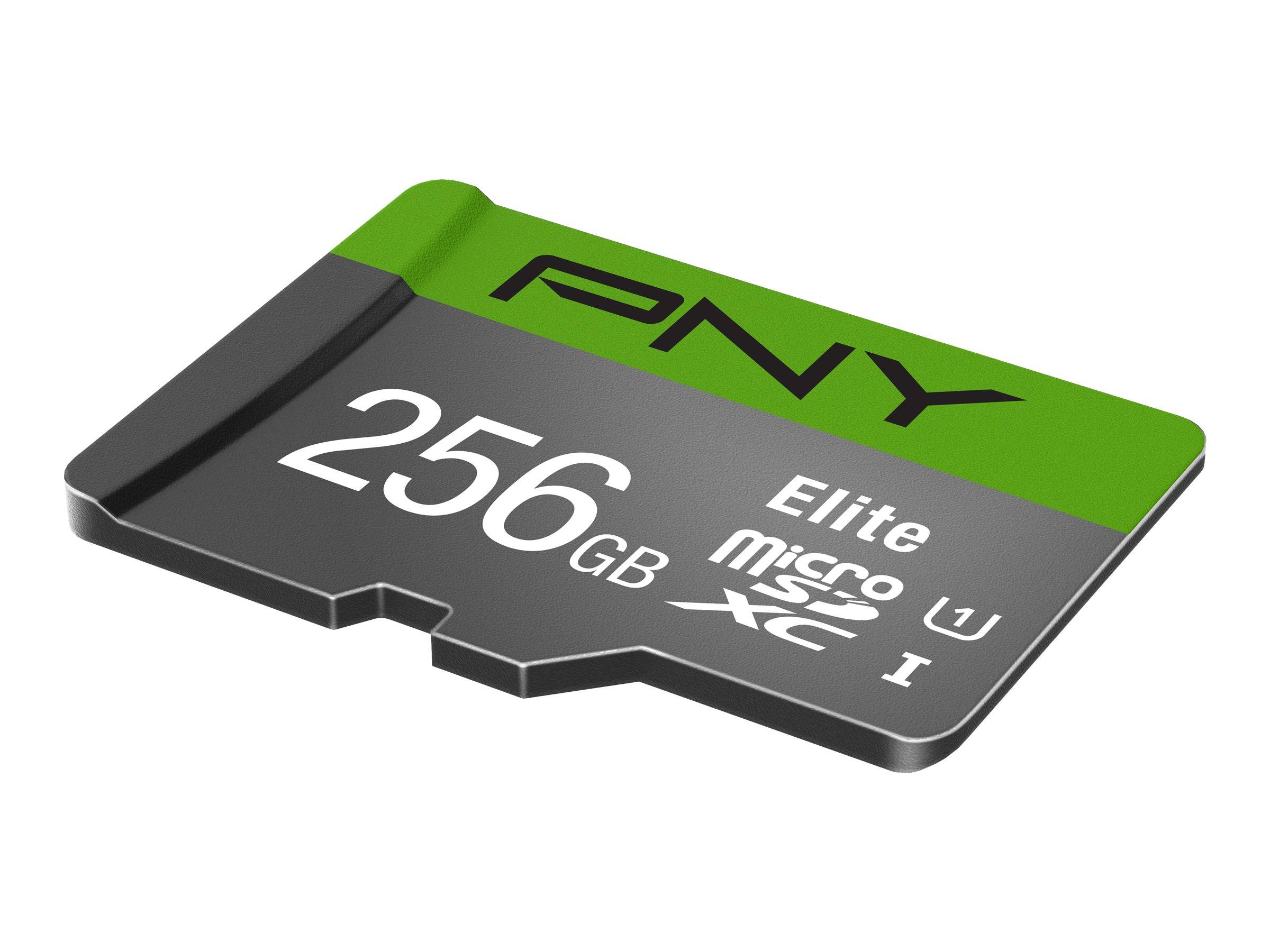 PNY Elite - Flash-Speicherkarte - 256 GB - A1 / Video Class V10 / UHS Class 1 / Class10-2
