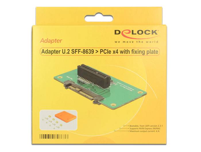 DeLOCK - Schnittstellenadapter - PCIe 3.0 - U.2-4