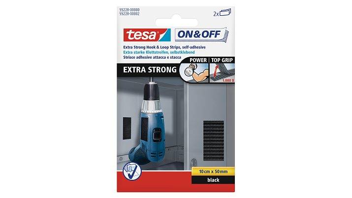 Tesa On & Off - Montagekleber - 5 x 10 cm - weiß (Packung mit 2)-1