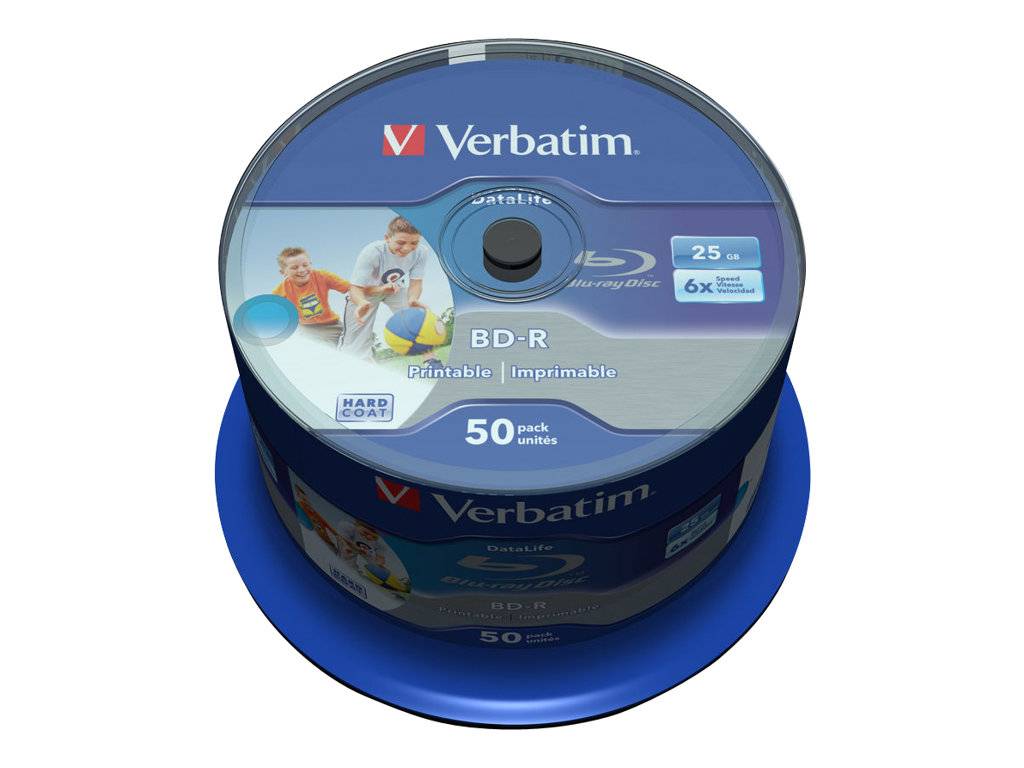 Verbatim DataLife - 50 x BD-R - 25 GB 6x - mit Tintenstrahldrucker bedruckbare Oberfläche-0