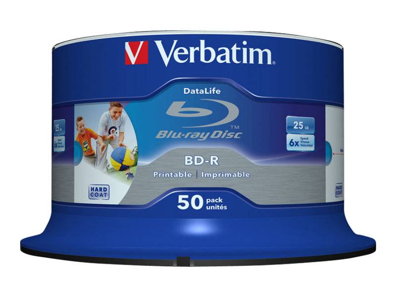 Verbatim DataLife - 50 x BD-R - 25 GB 6x - mit Tintenstrahldrucker bedruckbare Oberfläche-3