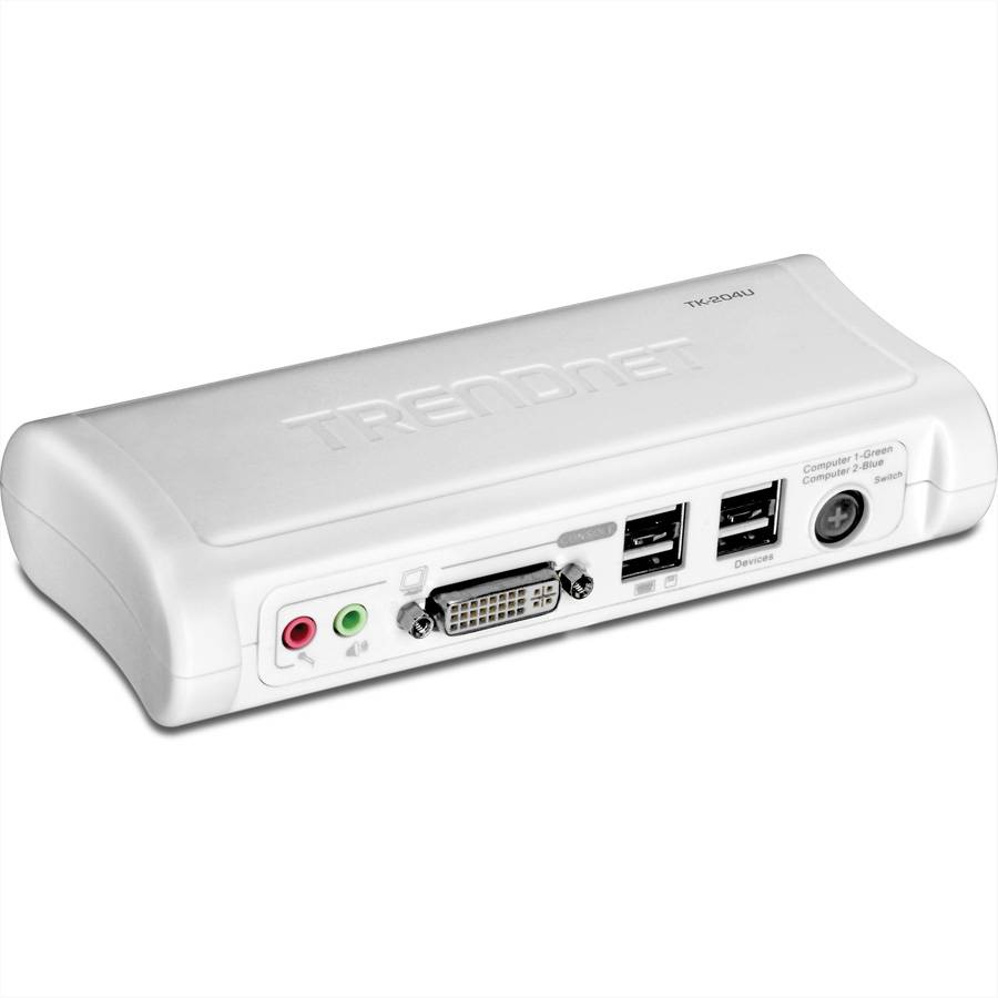 TRENDnet TK-204UK KVM Switch 2-Port DVI USB mit Audio Kit-0