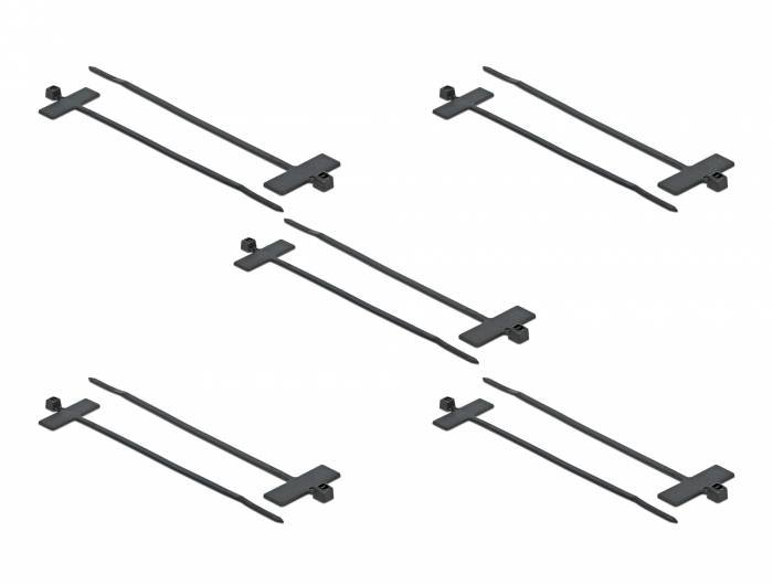Delock Cable Tie with Label Tap - Kabelbinder - 10 cm - Schwarz (Packung mit 10)-3