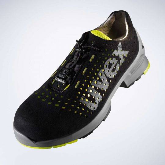 Uvex 85438, Unisex, Erwachsener, Sicherheitsschuhe, Schwarz, Limette, ESD, S1, SRC, Speed-Schnürsenkel-2