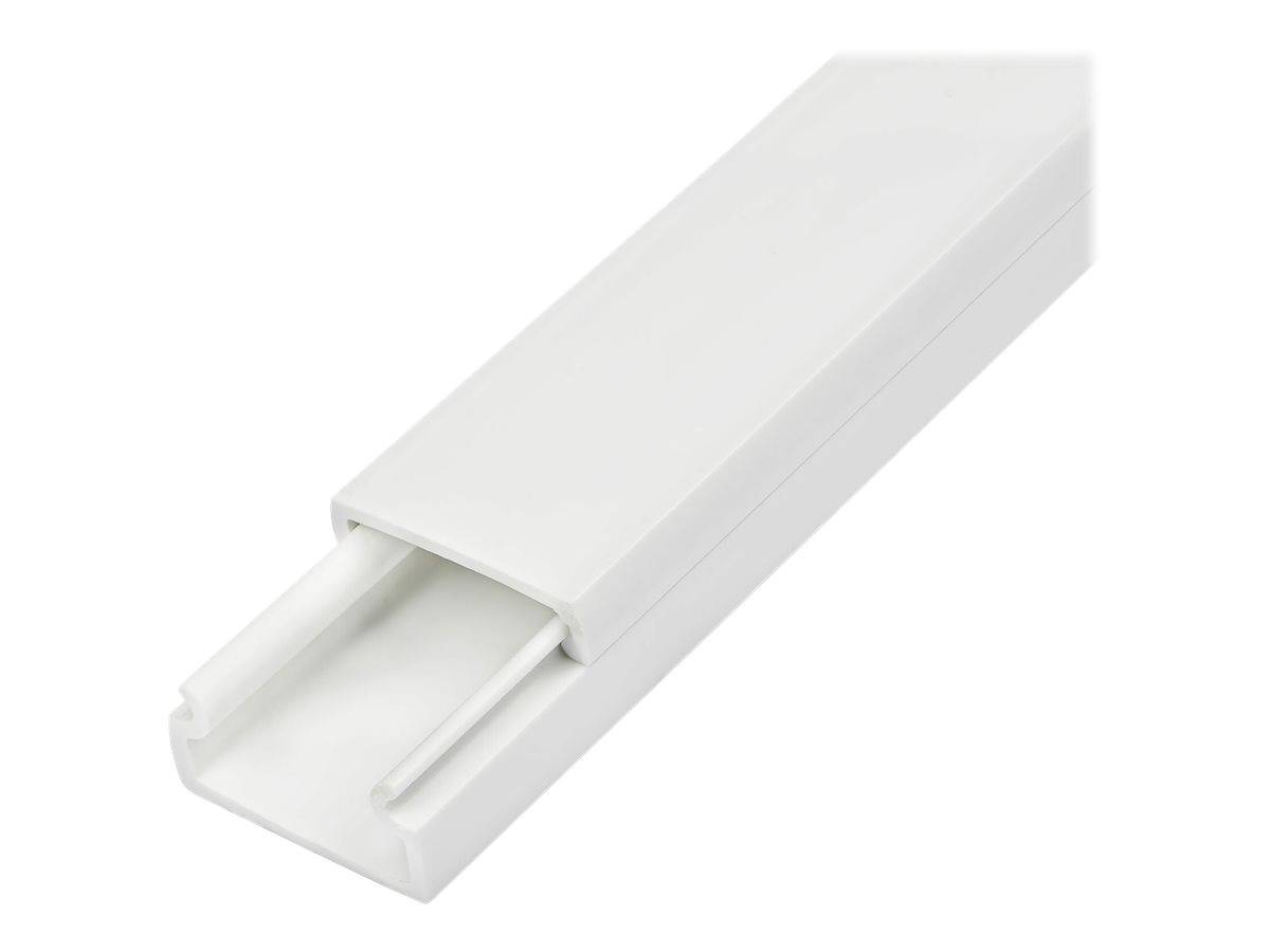 StarTech.com Solid Cable Management Raceway with Adhesive Tape & Cover, 3/4"(19m-1
