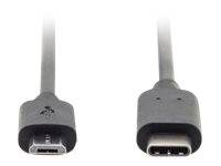 Digitus USB-Kabel USB 3.2 Gen1 USB-C® Stecker, USB-Micro-B Stecker 1.80 m Schwarz Rund, beidseitig verwendbarer Stecker,-1