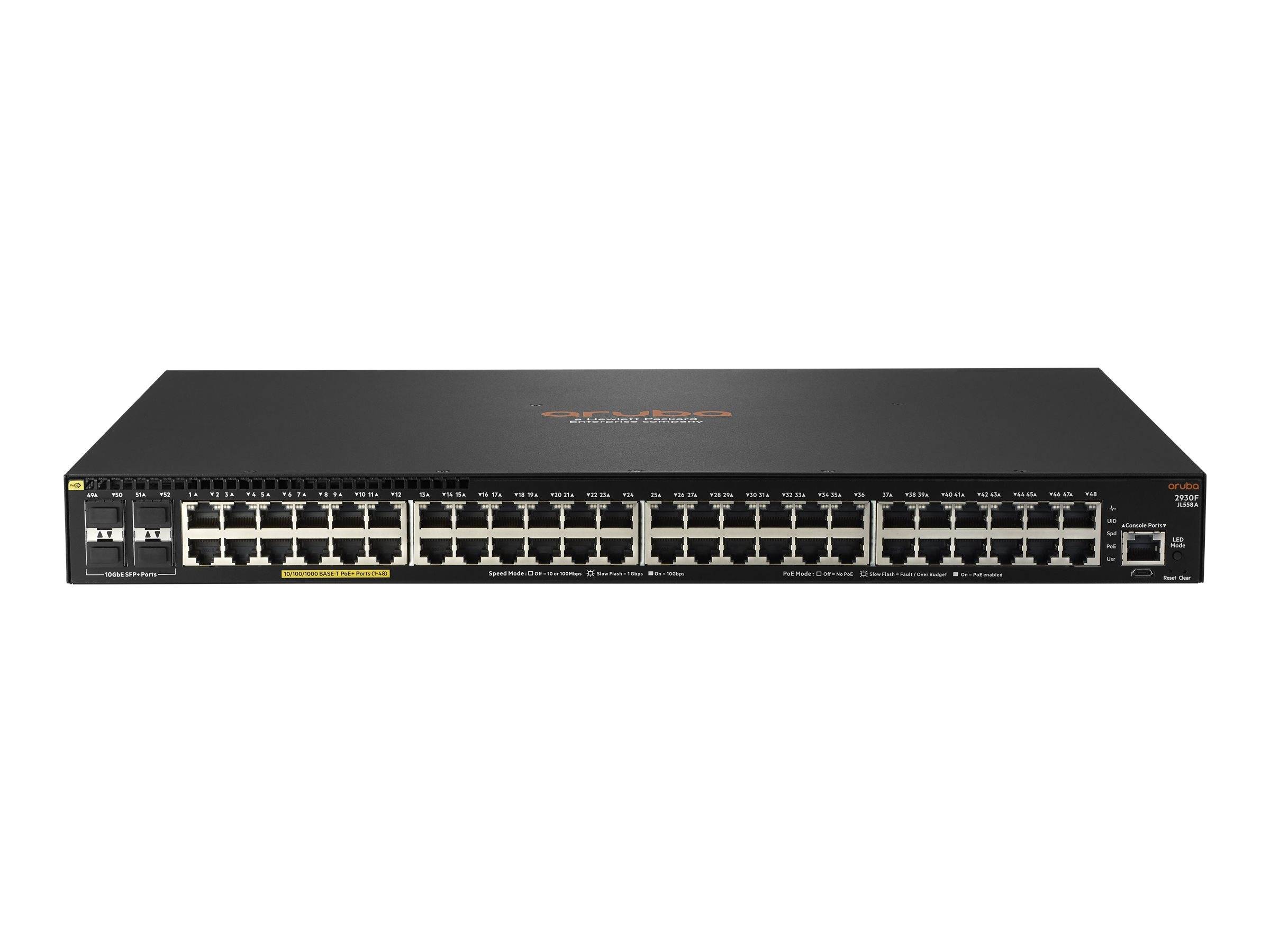 HPE Aruba 2930F 48G PoE+ 4SFP+ - Switch - L3 - managed - 48 x 10/100/1000 (PoE+)-1