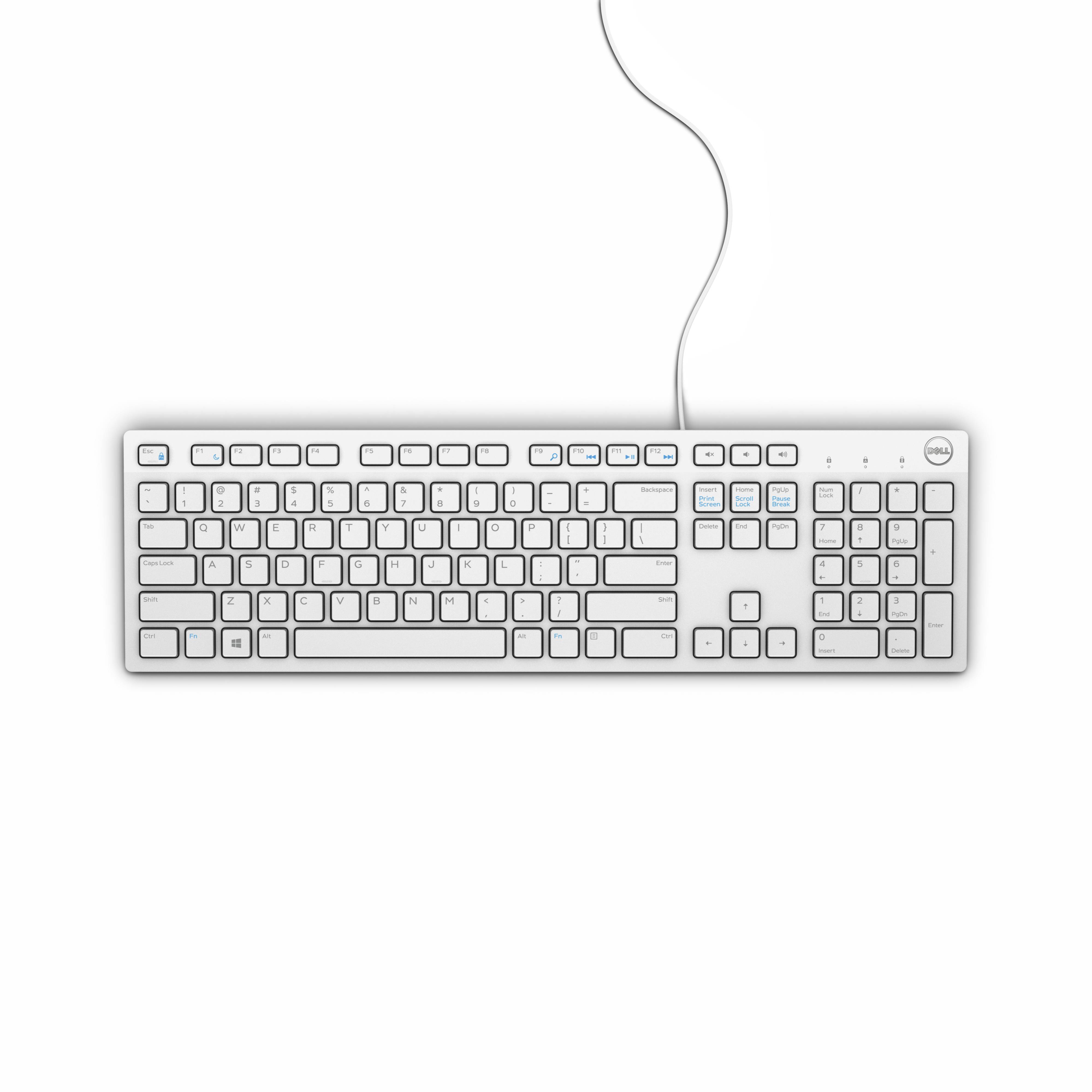 Dell KB216 USB Tastatur Deutsch, QWERTZ Weiß-2