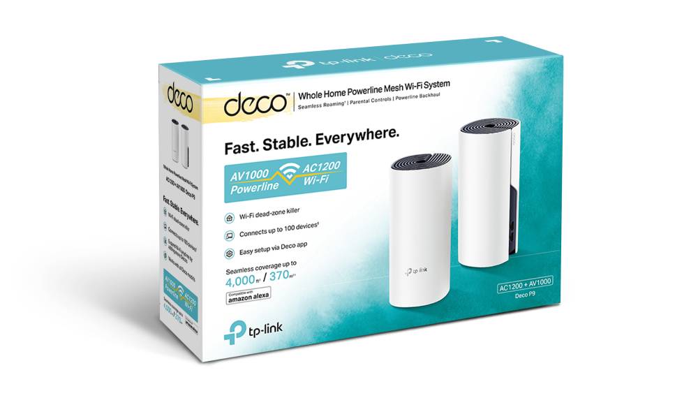 TP-Link Deco P9 - Powerline Adapter (2 Router) - bis zu 371 m² - Netz - GigE, HomePlug AV (HPAV)-2