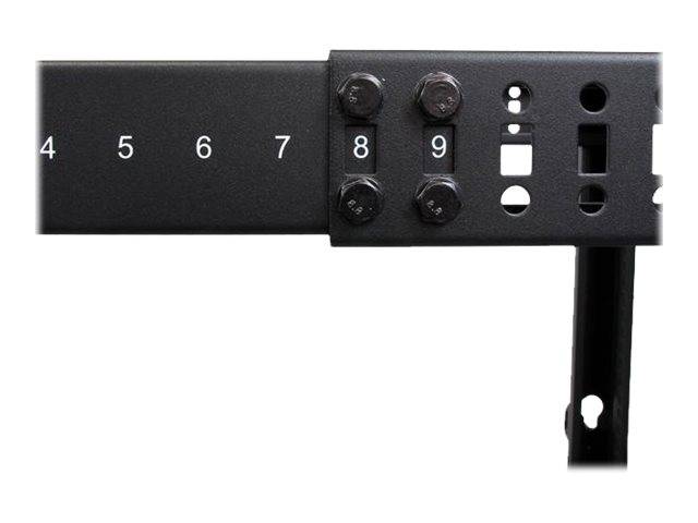 StarTech.com 12HE 4 Pfosten Open Frame Server Rack tiefenverstellbar mit Rollen / Nivellierfüße und Kabelverwaltung - De-3