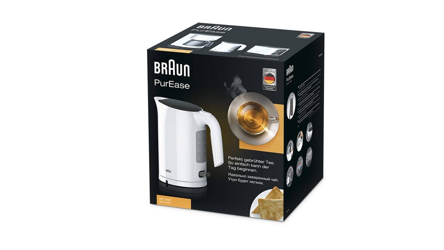 Braun PurEase WK3000 WH - Wasserkocher - 1 Liter-4