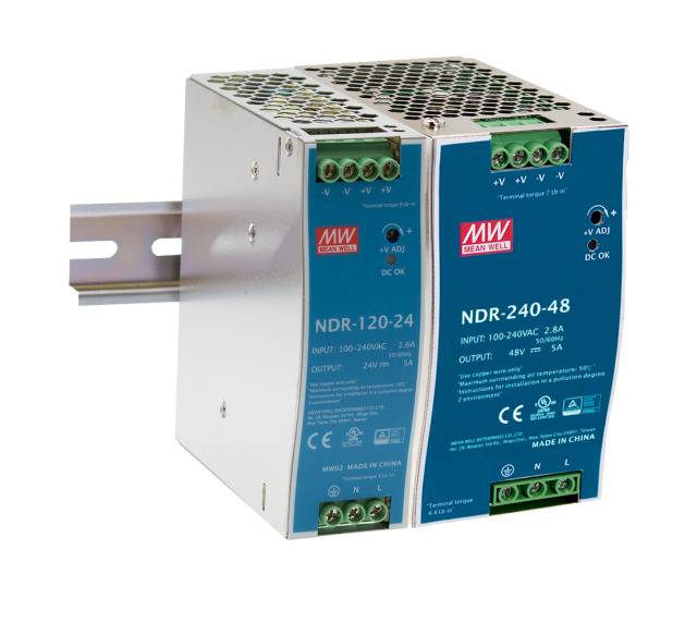 Mean Well Schaltnetzteil Serie NDR-120 120 W 48 Vdc 2,5 A geschlossen für DIN-Schiene-4