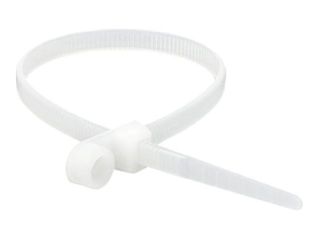 Delock Cable Tie with Fastening Eyelet - Kabelbinder - 20 cm - weiß (Packung mit-2