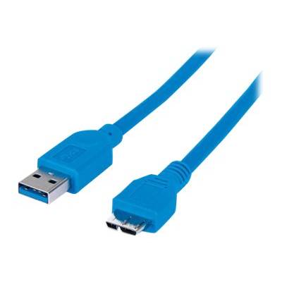 Manhattan USB-A to Micro-USB Cable, 1m, Male to Male, Blue, 5 Gbps (USB 3.2 Gen1 aka USB 3.0)