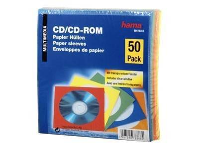 Hama Paper Protection Sleeves - CD-Hülle - Blau, Gelb, Rot, grün, orange (Packung mit 50)-2