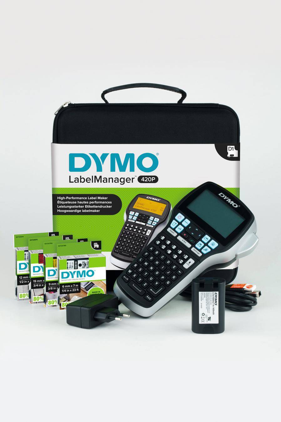 Dymo LabelMANAGER 420P - Beschriftungsgerät - s/w - Thermotransfer - Rolle (1,9-3