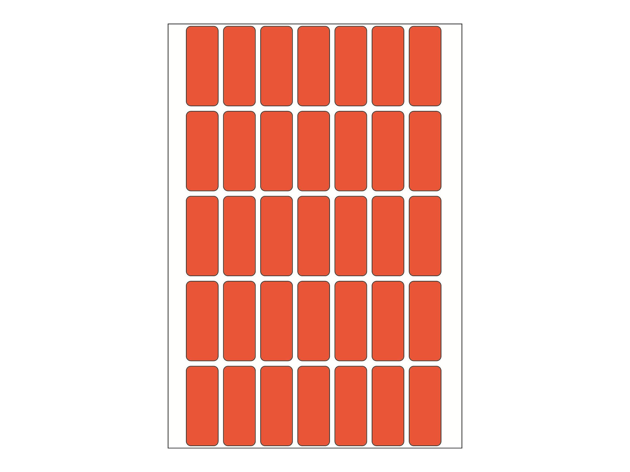 HERMA - Permanenter Klebstoff - Rot - 12 x 30 mm 1120 Etikett(en) (32 Bogen x 35)-1