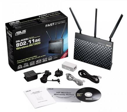 WL-Router ASUS DSL-AC68U AC1900 VDSL Modem-2
