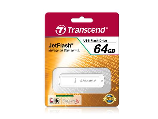 Transcend JetFlash 370 - USB-Flash-Laufwerk - 64 GB - USB 2.0 - weiß-2