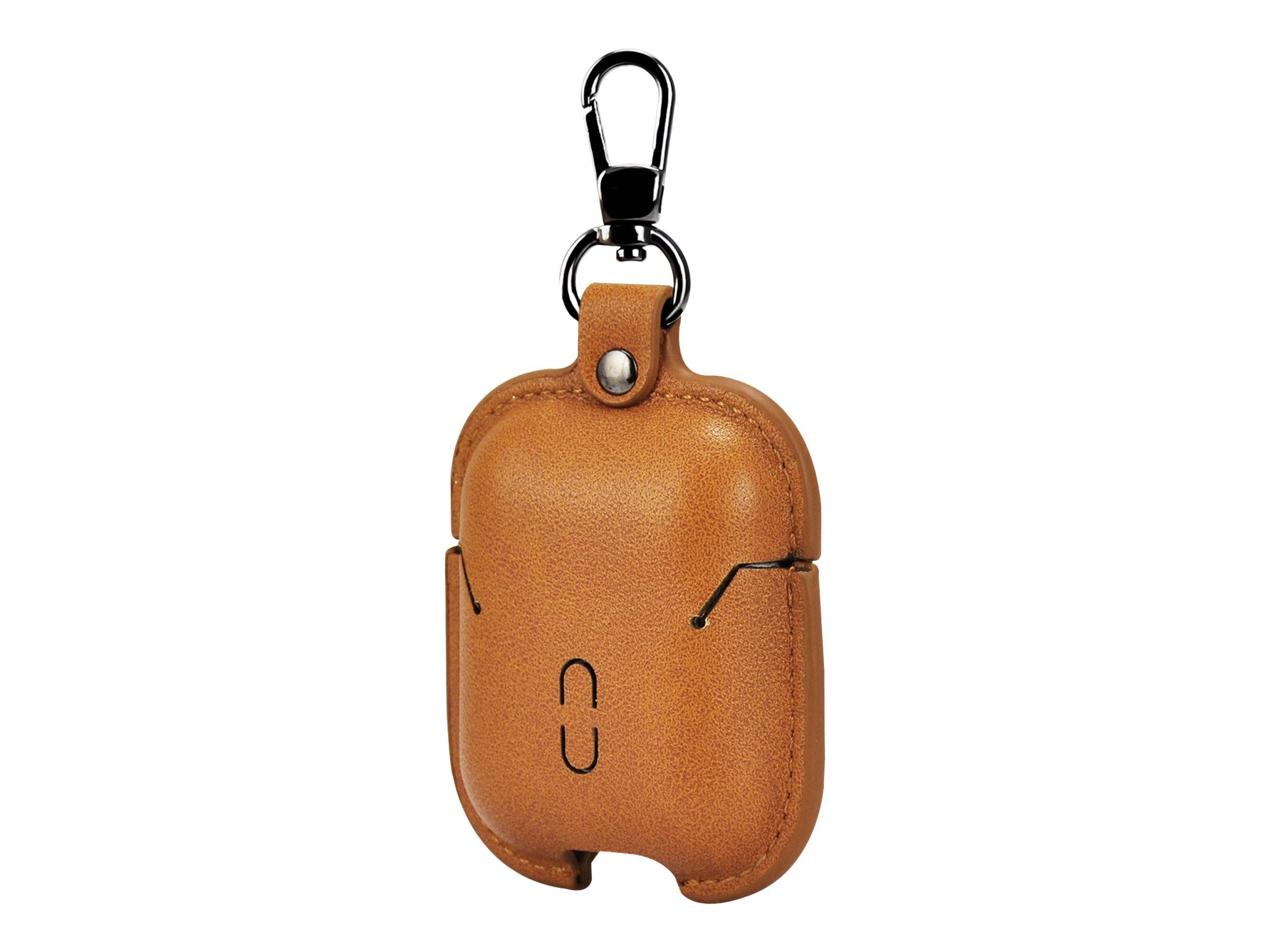 TERRATEC Air Box - Tasche für Kopfhöhrer - Leder, Polycarbonat - braun - für Apple AirPods (1. Generation, 2. Generation-1