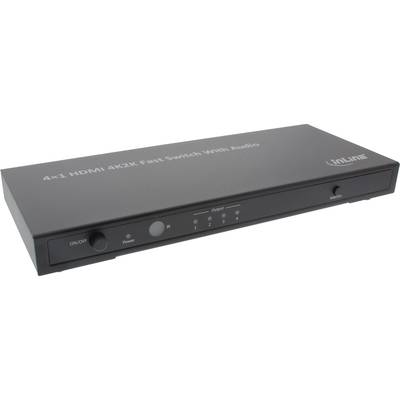 InLine 4x1 HDMI Fast Switch with Audio - Video/Audio-Schalter - 4 x HDMI - Desktop