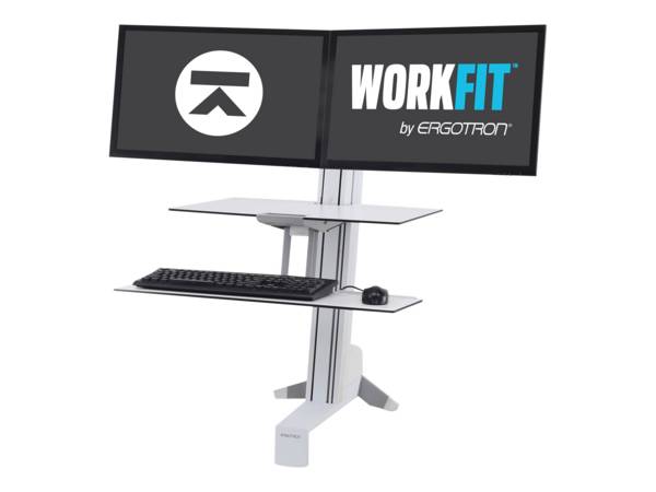 Ergotron WorkFit-S Dual Workstation with Worksurface Standing Desk - Befestigung
