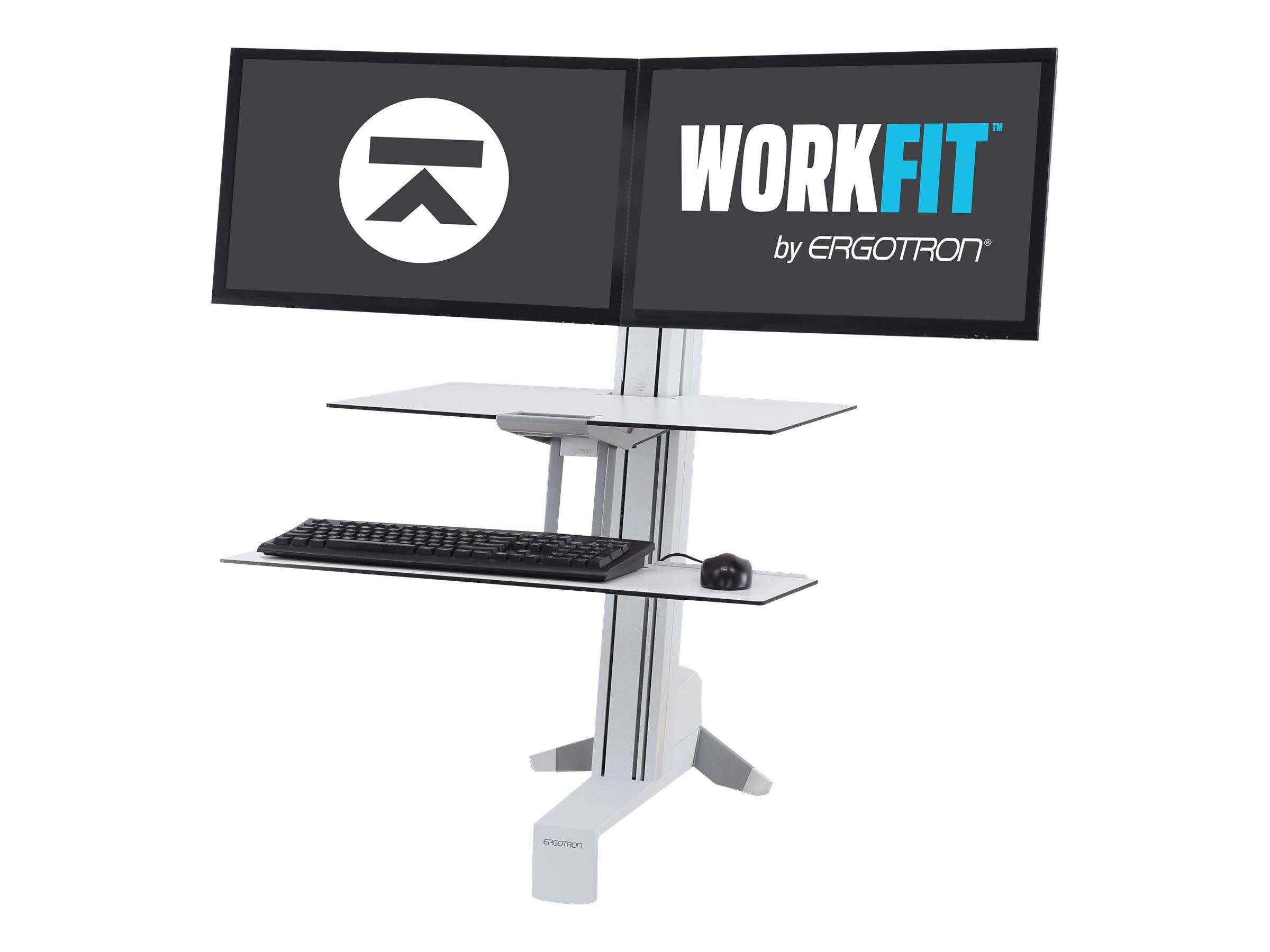 Ergotron WorkFit-S Dual Workstation with Worksurface Standing Desk - Befestigung-0