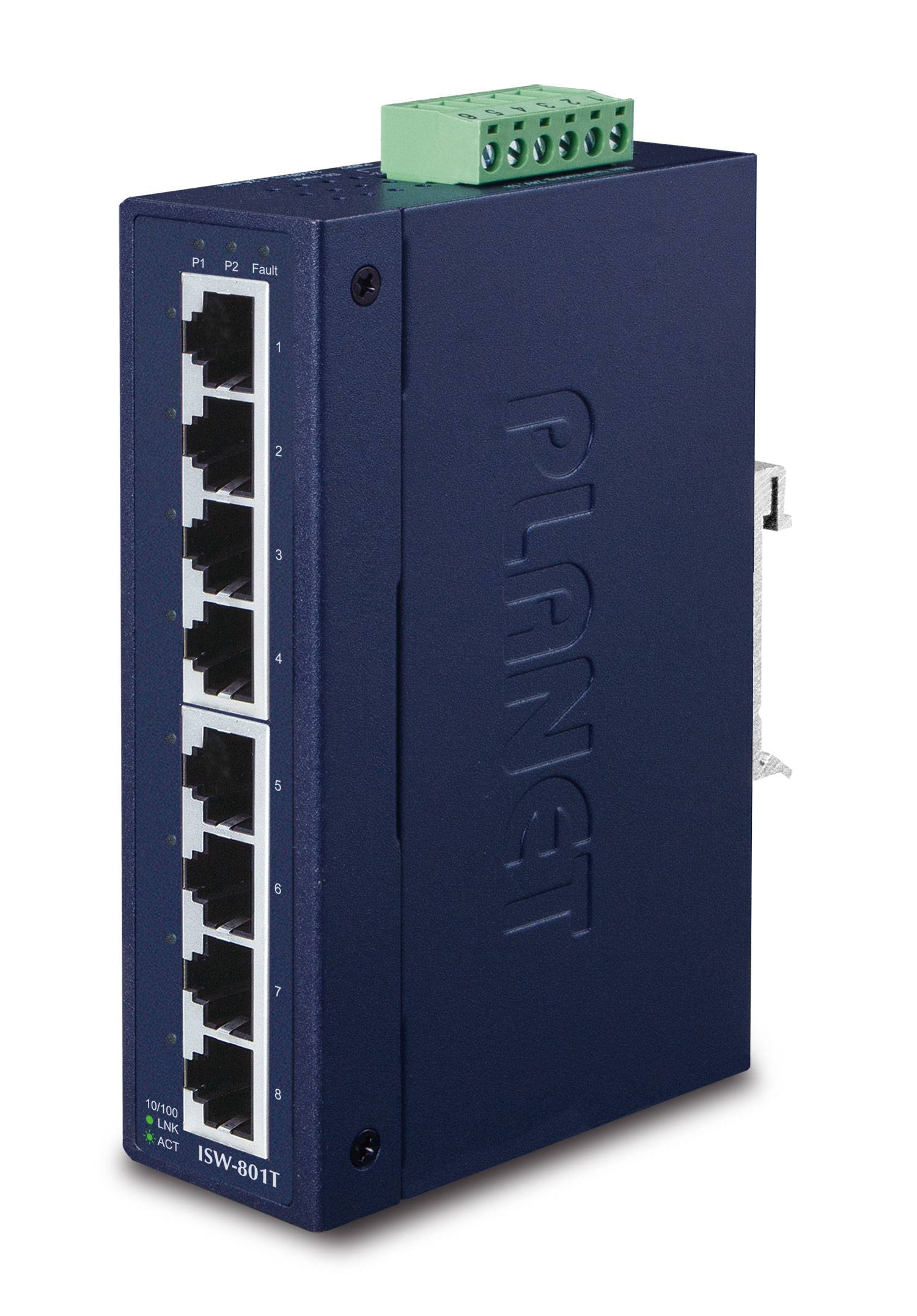 PLANET ISW-801T - Switch - 8 x 10/100 - an DIN-Schiene-2