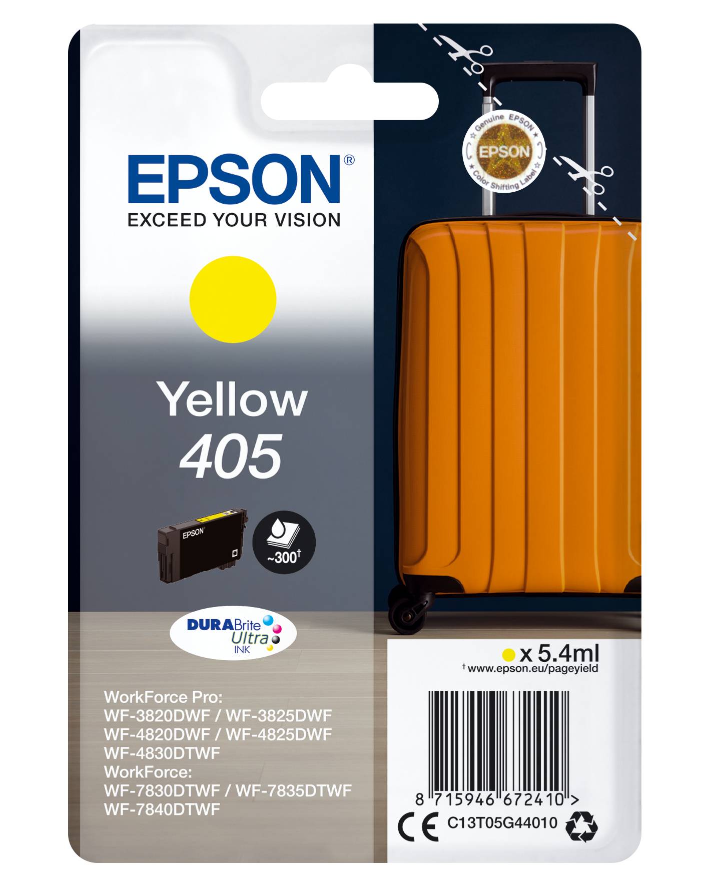 Epson 405 - 5.4 ml - Gelb - original - Blister mit RF- / akustischem Alarmsignal-1