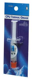 Manhattan CPU Thermal Paste Grease,1.5g, Heat sink compound, Syringe, Three Year Warranty, Blister-3