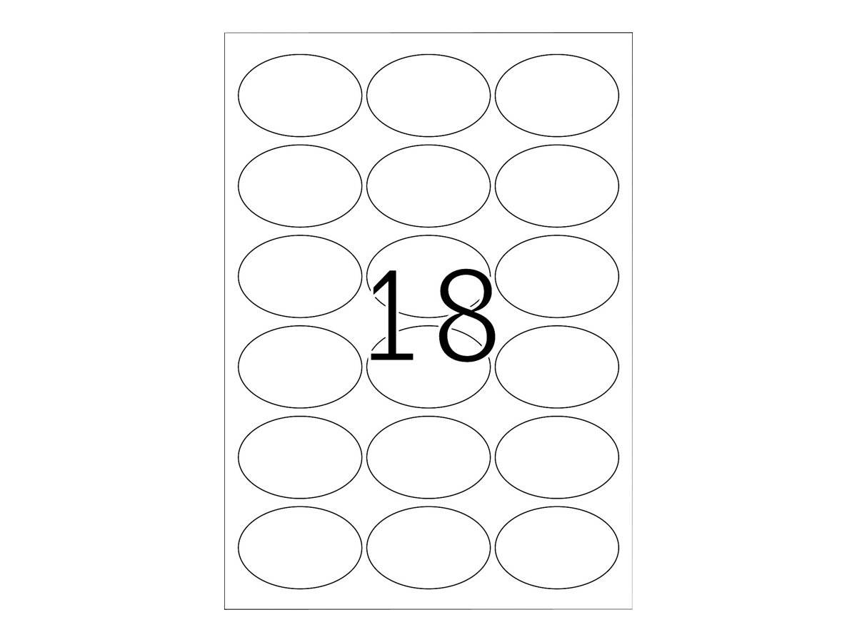HERMA Special - Papier - matt - selbstklebend, entfernbarer Klebstoff - weiß - 63,5 x 42,3 mm (oval)-1
