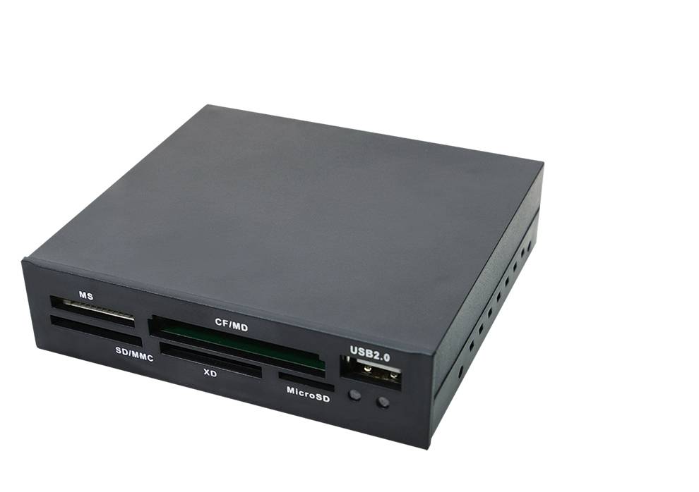 LogiLink Cardreader 3,5“ USB 2.0 All-in-1+USB - Kartenleser - All-in-one (CF I, CF II, MS, MS PRO, MMC, SD, MS Duo, xD,-2