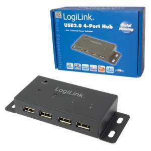 LogiLink - Hub - 4 x USB 2.0 - Desktop, wandmontierbar-3