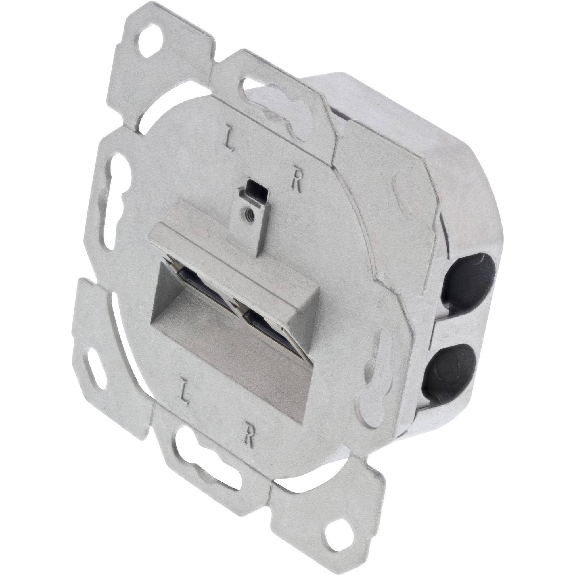 InLine® Cat.6A Anschlussdose, AP/UP 2x RJ45 Buchse, RAL9010, weiß, waagerecht-4